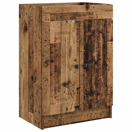 Bathroom under Sink Cabinet Old Wood 56 x 37.5 x 81 cm