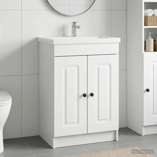 Bathroom under Sink Cabinet White 78.5 x 37.5 x 81 cm