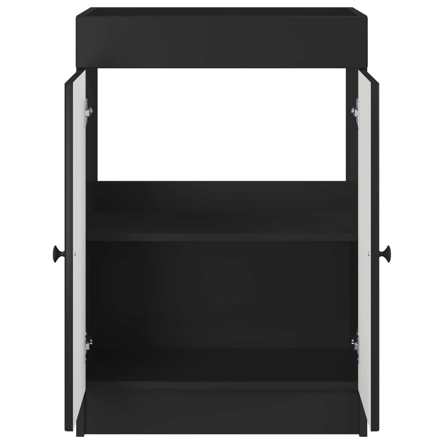 Bathroom under Sink Cabinet Black 78.5 x 37.5 x 81 cm