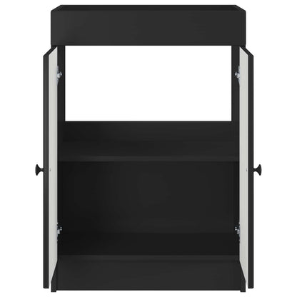 Bathroom under Sink Cabinet Black 78.5 x 37.5 x 81 cm