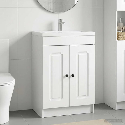 Bathroom under Sink Cabinet High Gloss White
