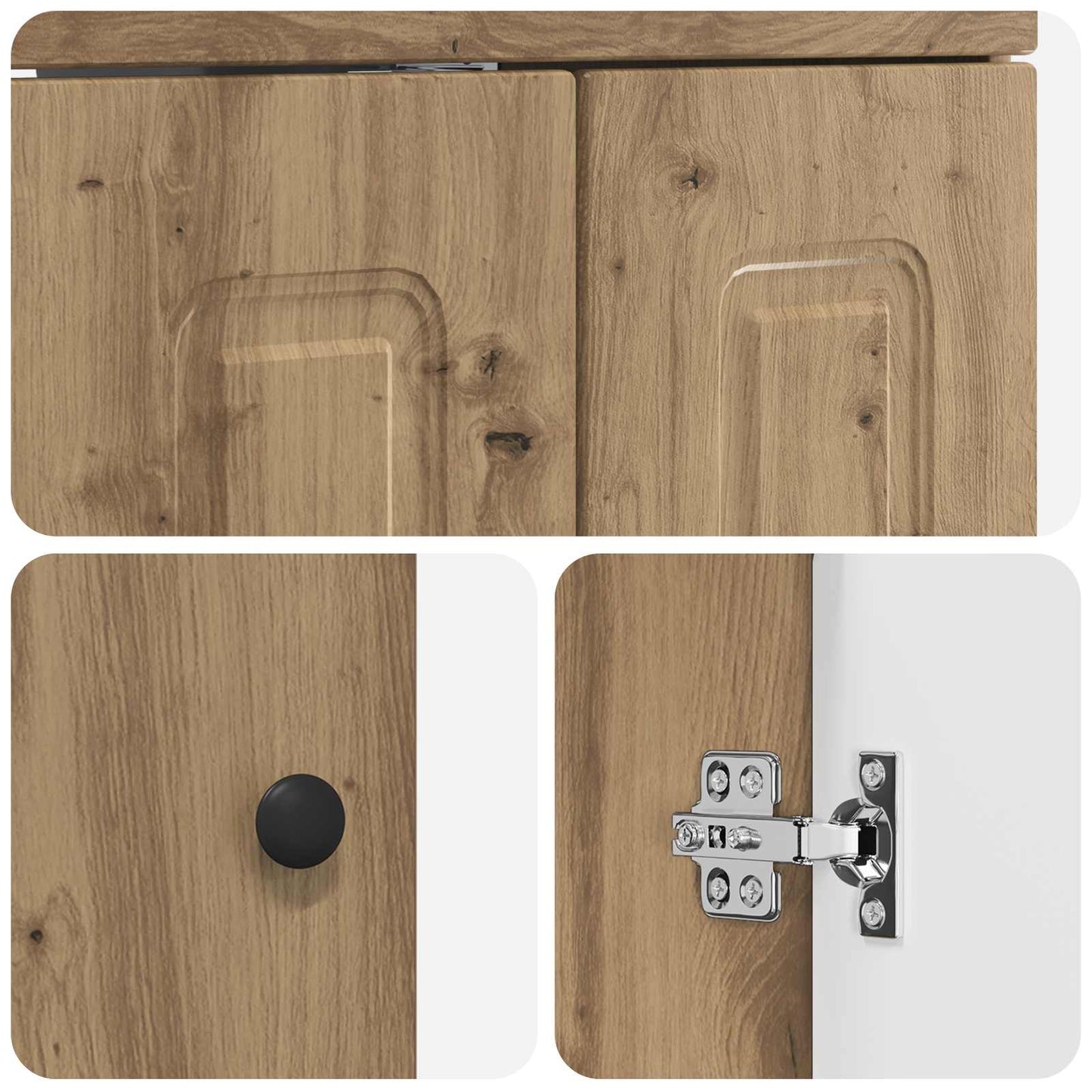 Bathroom under Sink Cabinet Artisan Oak 78.5 x 37.5 x 81 cm