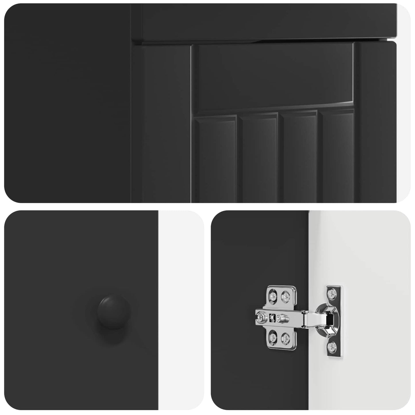 Bathroom Vanity with Sink Black 42 x 40 x 84.5 cm