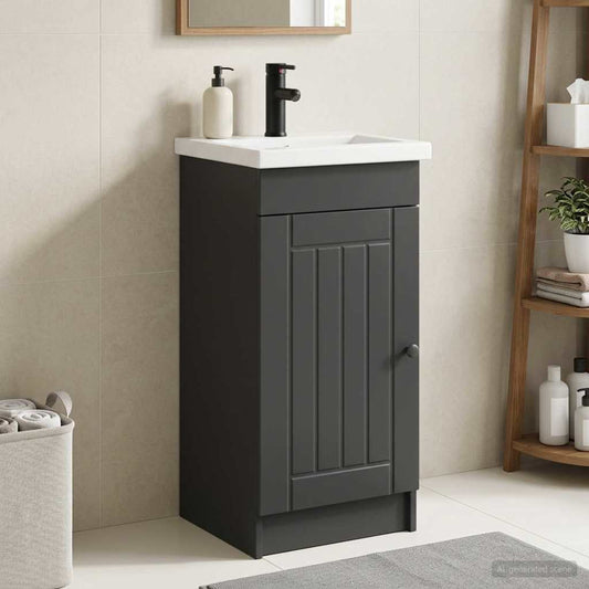 Bathroom Vanity with Sink Black 42 x 40 x 84.5 cm