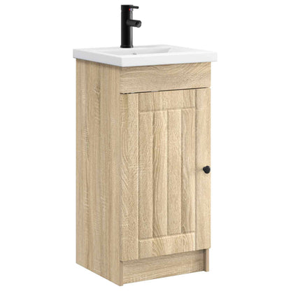 Bathroom Vanity with Sink Sonoma Oak 42 x 40 x 84.5 cm