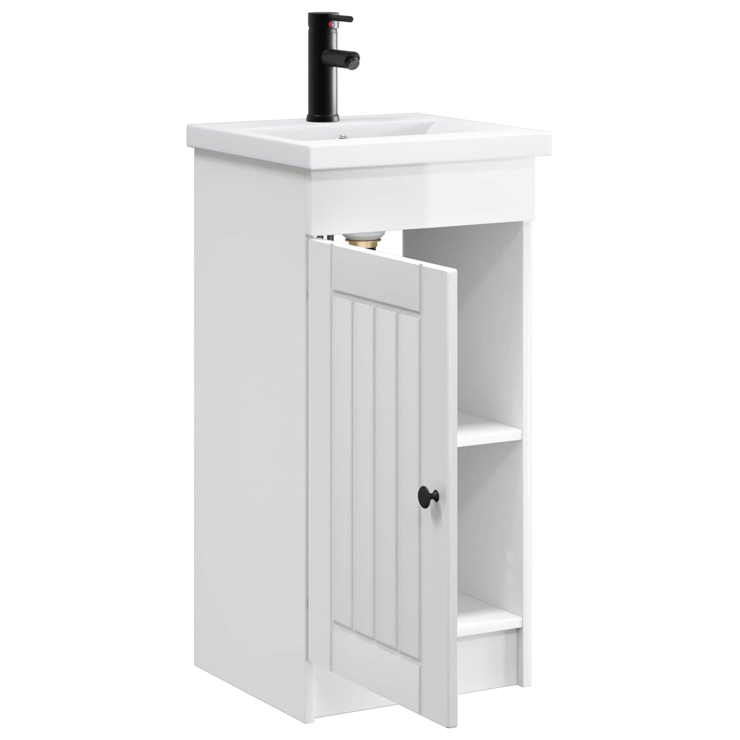 Bathroom Vanity with Sink High Gloss White 42 x 40 x 84.5 cm