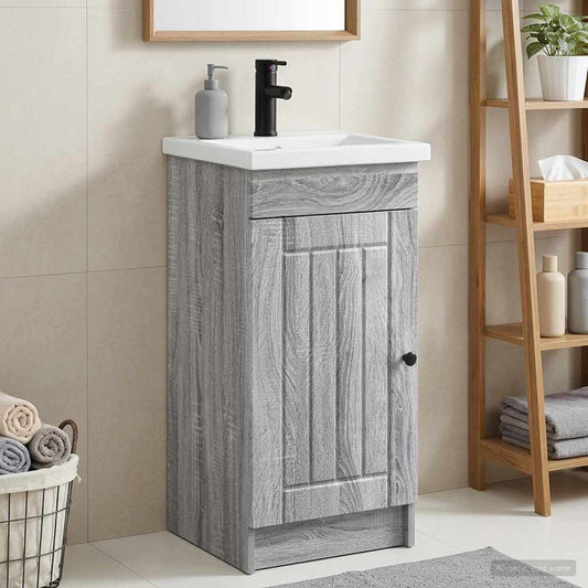 Bathroom Vanity with Sink Grey Sonoma 42 x 40 x 84.5 cm
