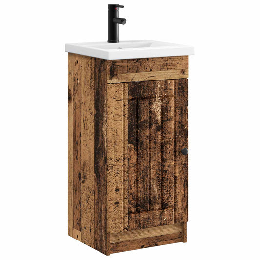 Bathroom Vanity with Sink Old Wood 42 x 40 x 84.5 cm