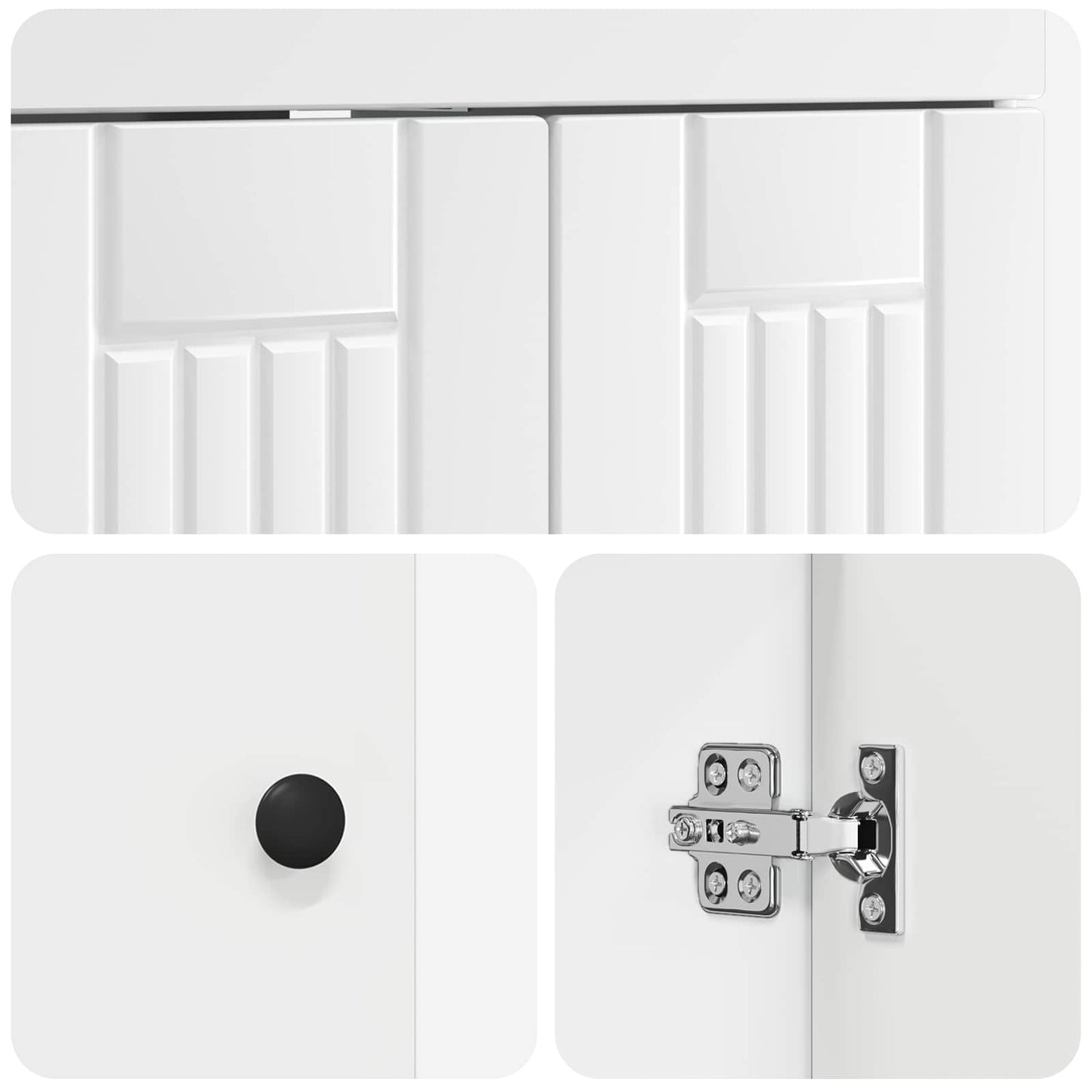 Bathroom under Sink Cabinet White 56 x 37.5 x 81 cm