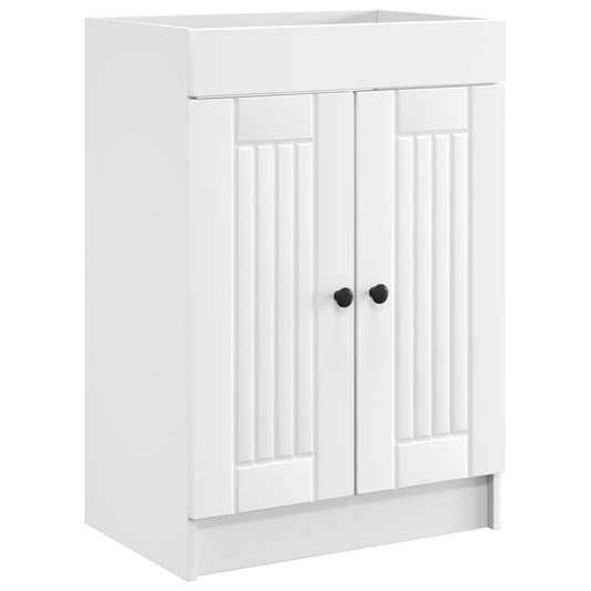 Bathroom under Sink Cabinet White 56 x 37.5 x 81 cm