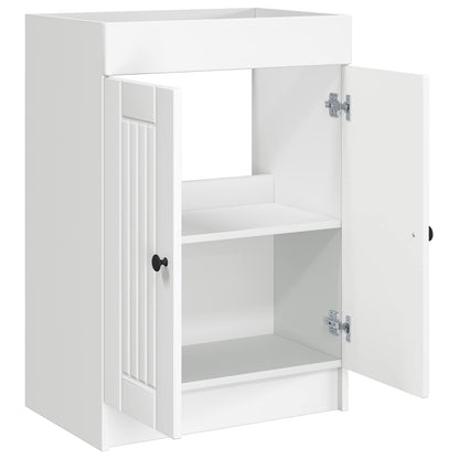 Bathroom under Sink Cabinet White 56 x 37.5 x 81 cm
