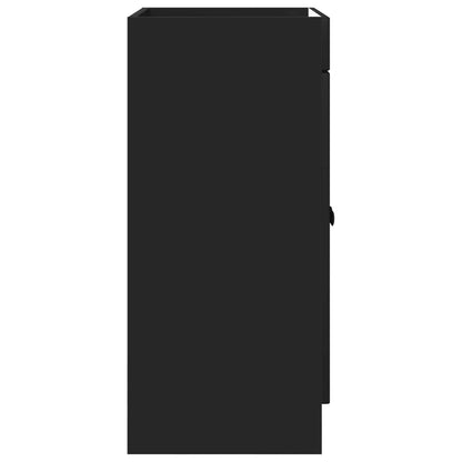 Bathroom under Sink Cabinet Black 56 x 37.5 x 81 cm