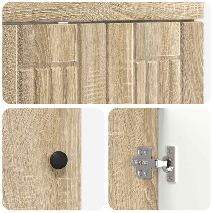Bathroom under Sink Cabinet Sonoma Oak 56 x 37.5 x 81 cm
