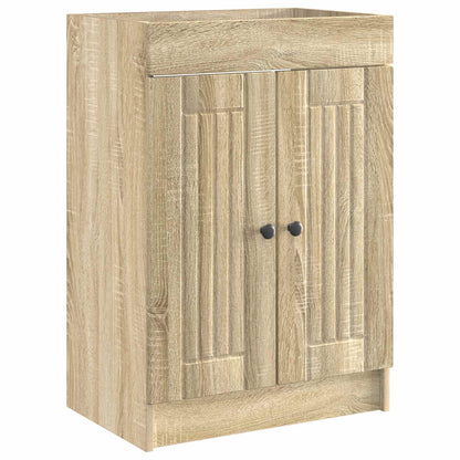 Bathroom under Sink Cabinet Sonoma Oak 56 x 37.5 x 81 cm