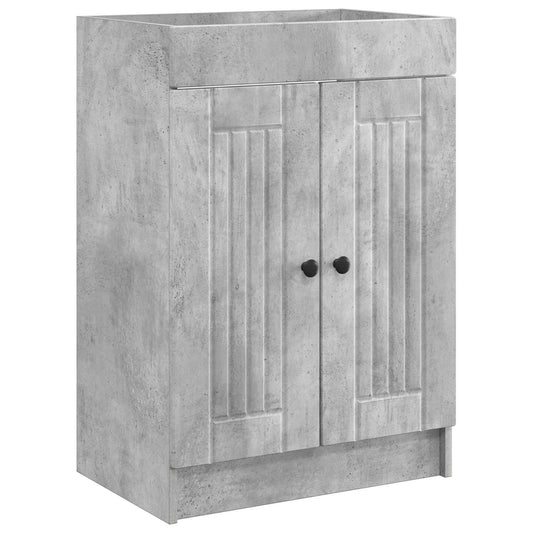 Bathroom under Sink Cabinet Concrete Grey 56 x 37.5 x 81 cm