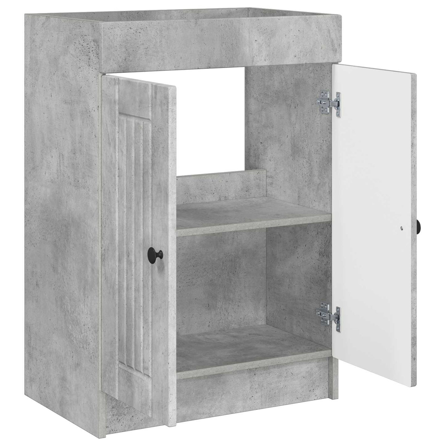 Bathroom under Sink Cabinet Concrete Grey 56 x 37.5 x 81 cm