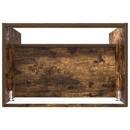 Bathroom under Sink Cabinet Smoked Oak 56 x 37.5 x 81 cm