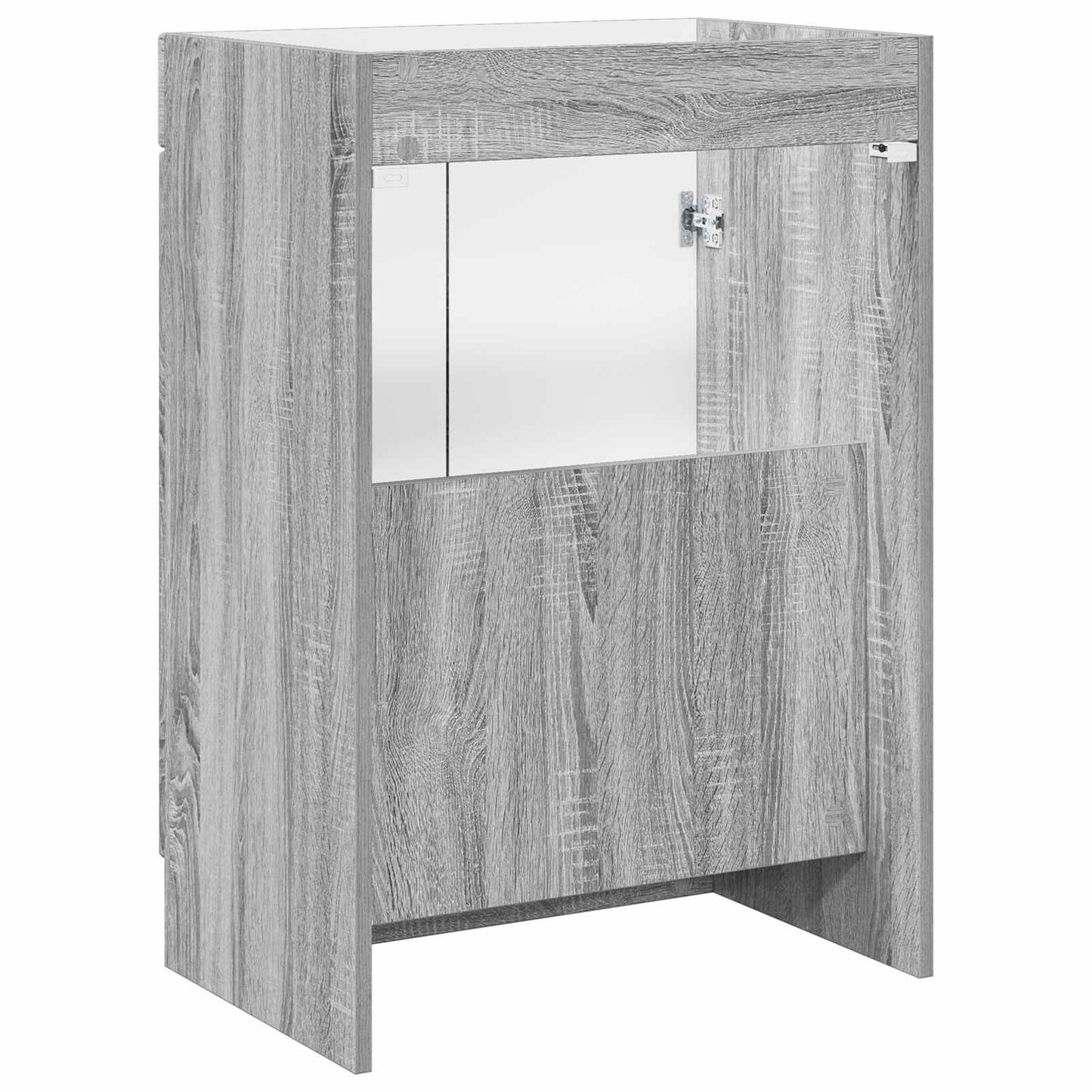 Bathroom under Sink Cabinet Grey Sonoma 56 x 37.5 x 81 cm