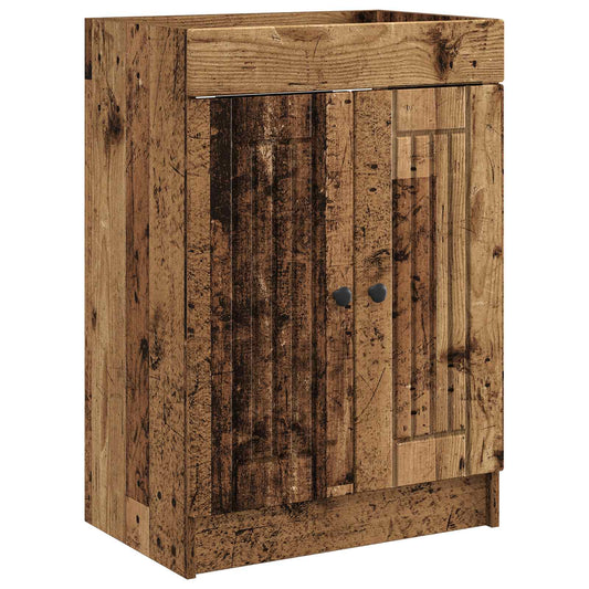 Bathroom under Sink Cabinet Old Wood 56 x 37.5 x 81 cm