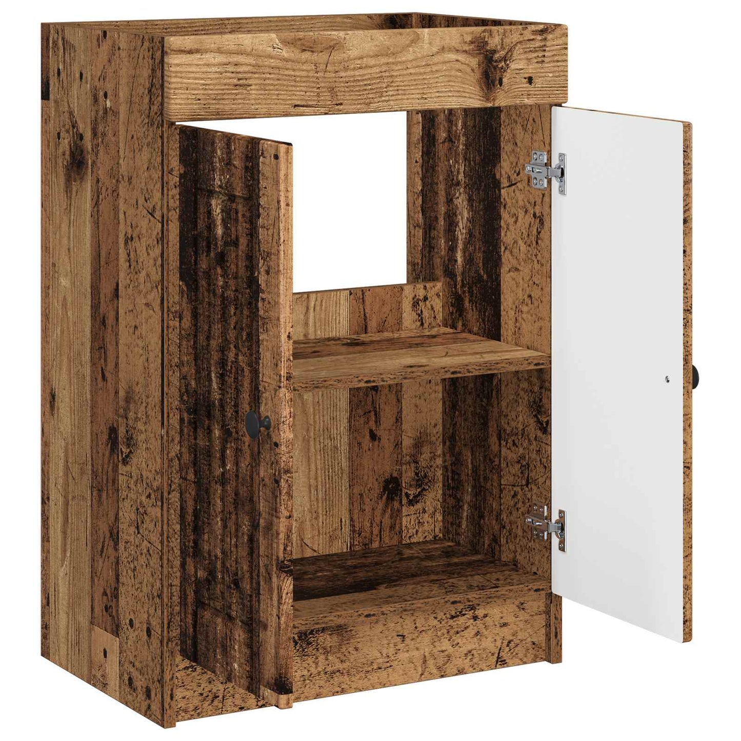 Bathroom under Sink Cabinet Old Wood 56 x 37.5 x 81 cm