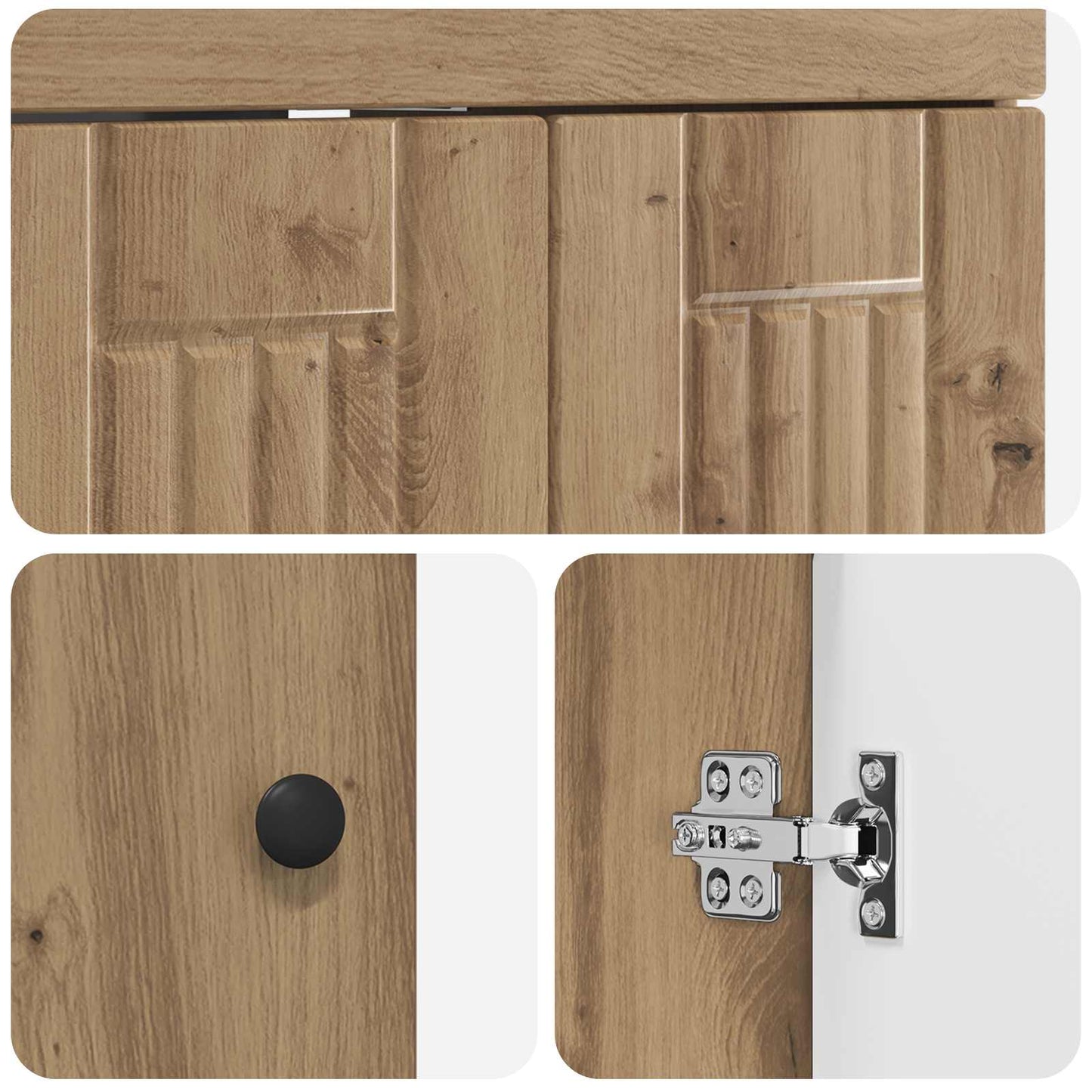 Bathroom under Sink Cabinet Artisan Oak 56 x 37.5 x 81 cm