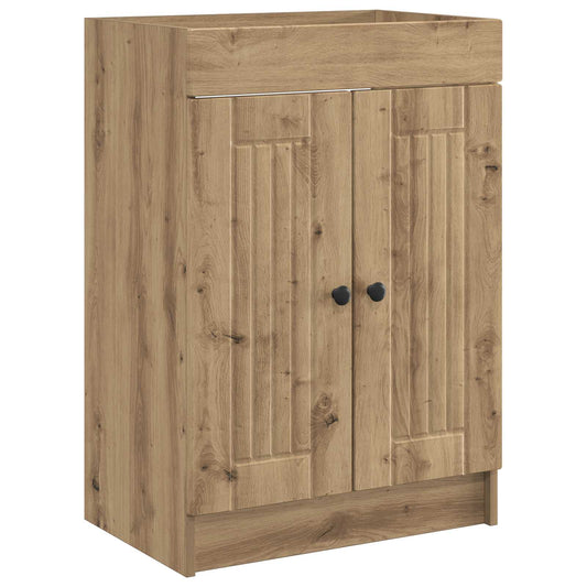 Bathroom under Sink Cabinet Artisan Oak 56 x 37.5 x 81 cm