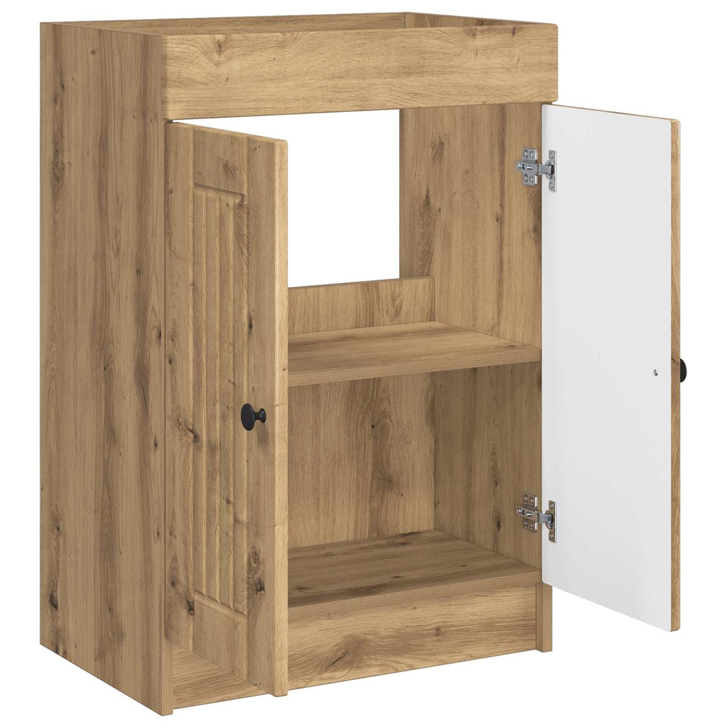 Bathroom under Sink Cabinet Artisan Oak 56 x 37.5 x 81 cm