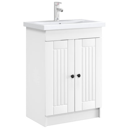 Bathroom under Sink Cabinet White 78.5 x 37.5 x 81 cm