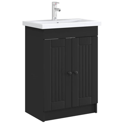 Bathroom under Sink Cabinet Black 78.5 x 37.5 x 81 cm