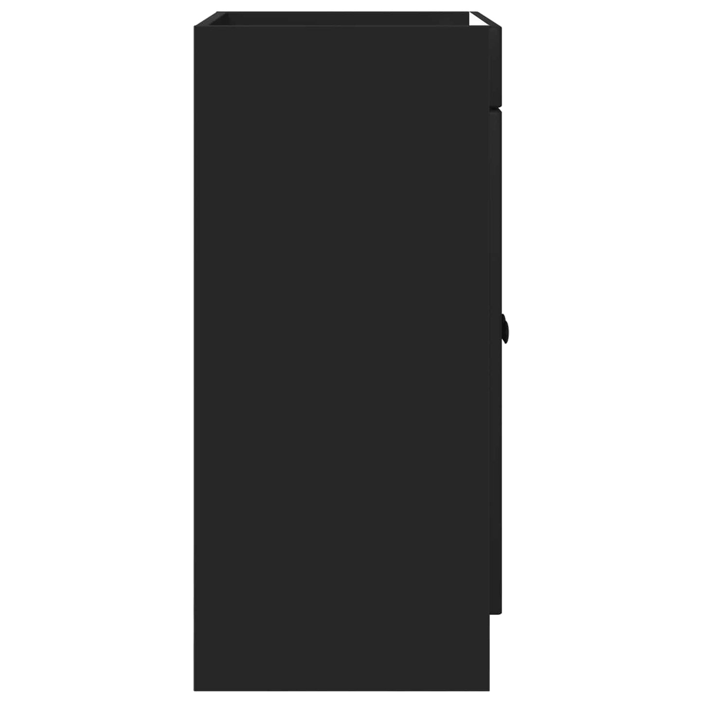 Bathroom under Sink Cabinet Black 78.5 x 37.5 x 81 cm