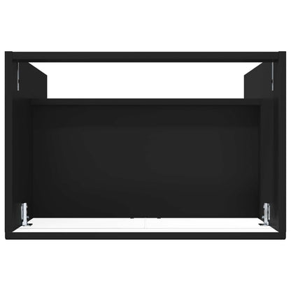 Bathroom under Sink Cabinet Black 78.5 x 37.5 x 81 cm