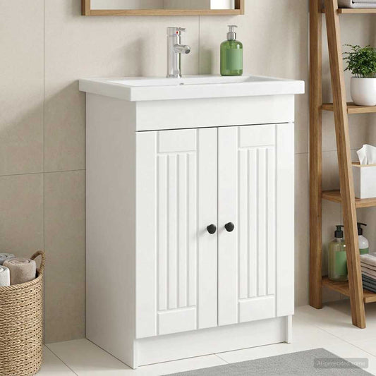 Bathroom under Sink Cabinet High Gloss White