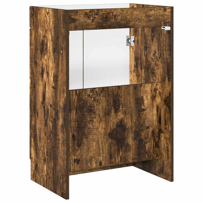 Bathroom under Sink Cabinet Smoked Oak 78.5 x 37.5 x 81 cm