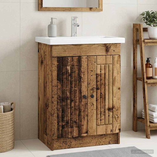 Bathroom under Sink Cabinet Old Wood 78.5 x 37.5 x 81 cm