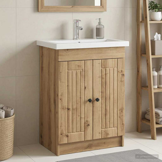 Bathroom under Sink Cabinet Artisan Oak 78.5 x 37.5 x 81 cm