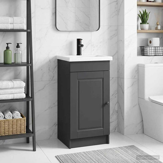 Bathroom Vanity with Sink Black 42 x 40 x 84.5 cm