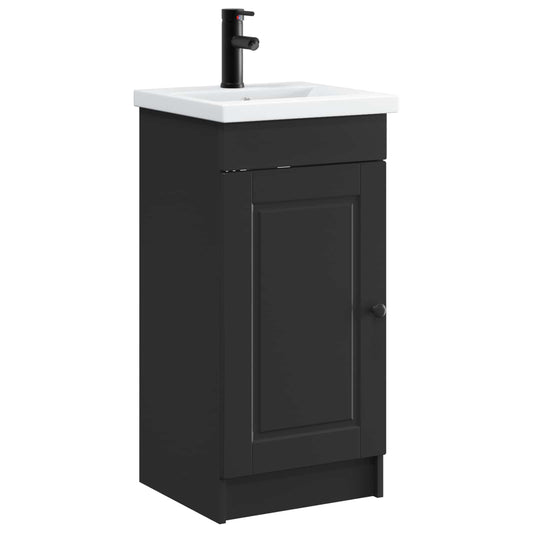 Bathroom Vanity with Sink Black 42 x 40 x 84.5 cm