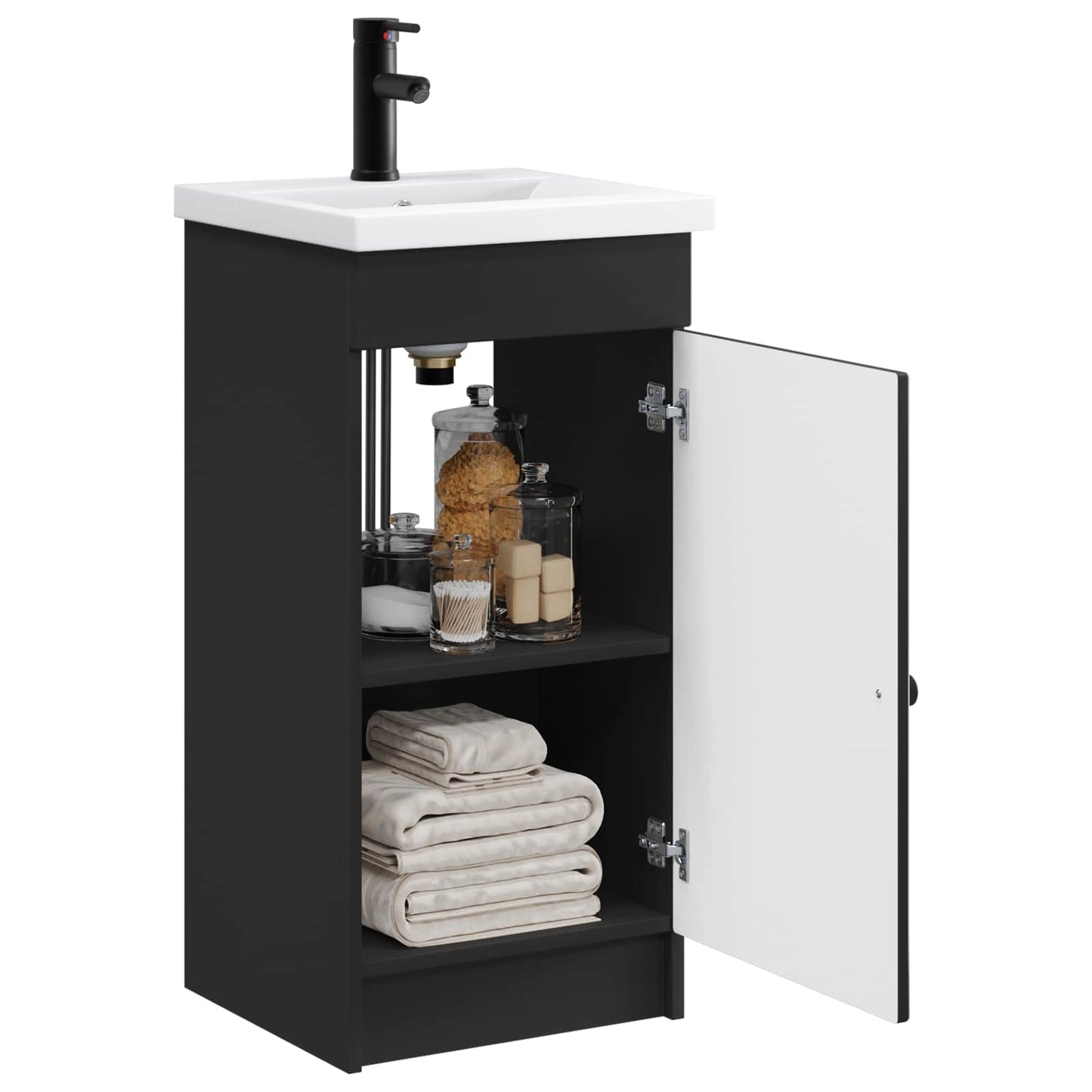 Bathroom Vanity with Sink Black 42 x 40 x 84.5 cm