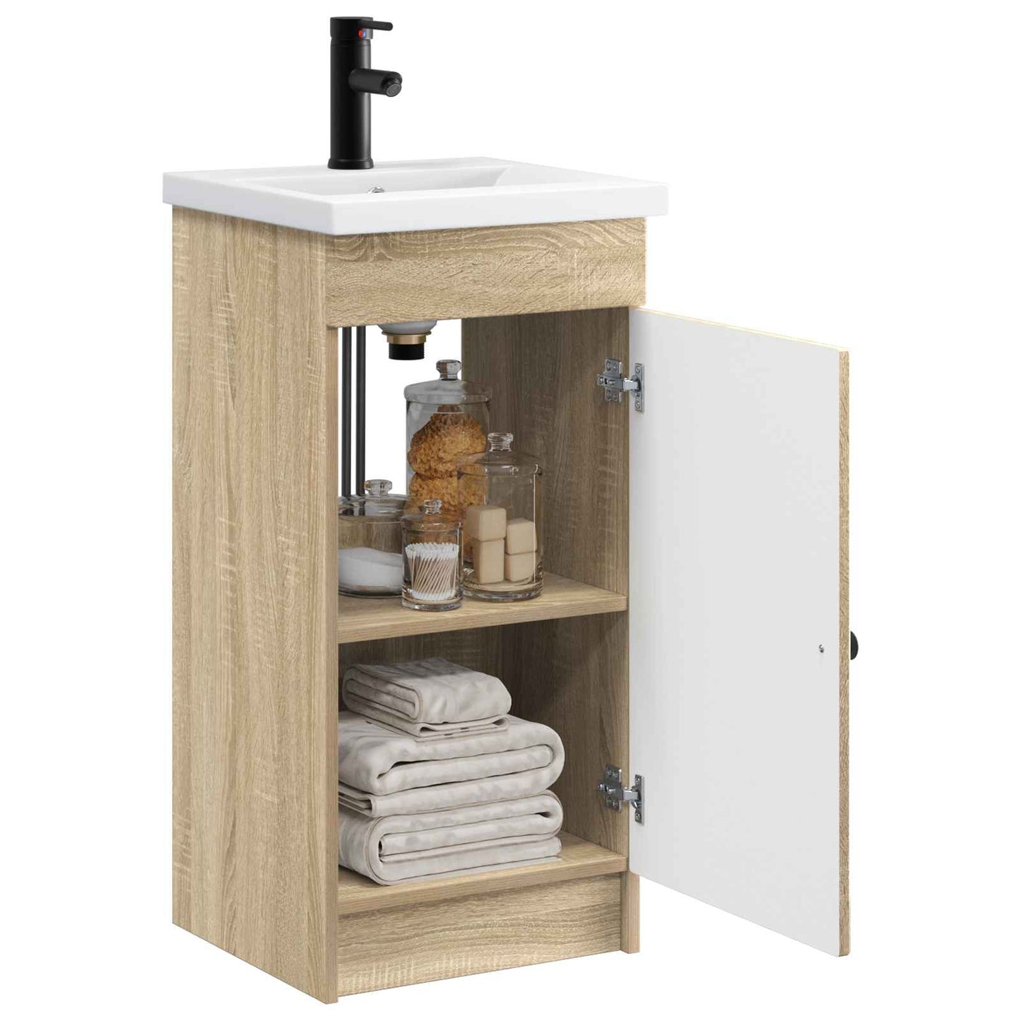 Bathroom Vanity with Sink Sonoma Oak 42 x 40 x 84.5 cm