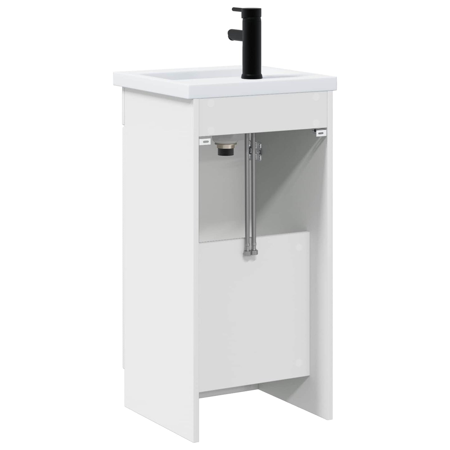 Bathroom Vanity with Sink High Gloss White 42 x 40 x 84.5 cm