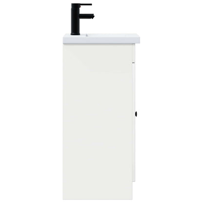 Bathroom Vanity with Sink High Gloss White 42 x 40 x 84.5 cm