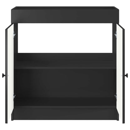 Bathroom under Sink Cabinet Black 56 x 37.5 x 81 cm