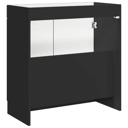 Bathroom under Sink Cabinet Black 56 x 37.5 x 81 cm