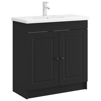 Bathroom under Sink Cabinet Black 56 x 37.5 x 81 cm