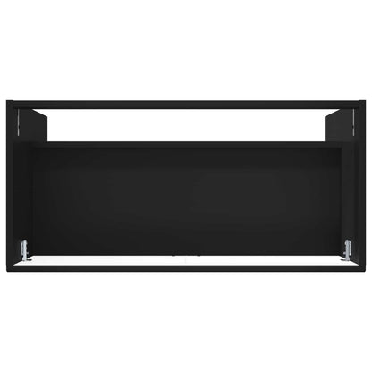 Bathroom under Sink Cabinet Black 56 x 37.5 x 81 cm