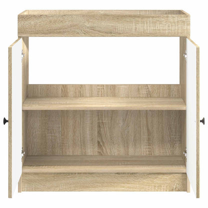 Bathroom under Sink Cabinet Sonoma Oak 56 x 37.5 x 81 cm