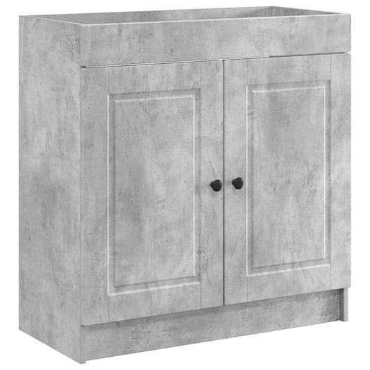 Bathroom under Sink Cabinet Concrete Grey 56 x 37.5 x 81 cm