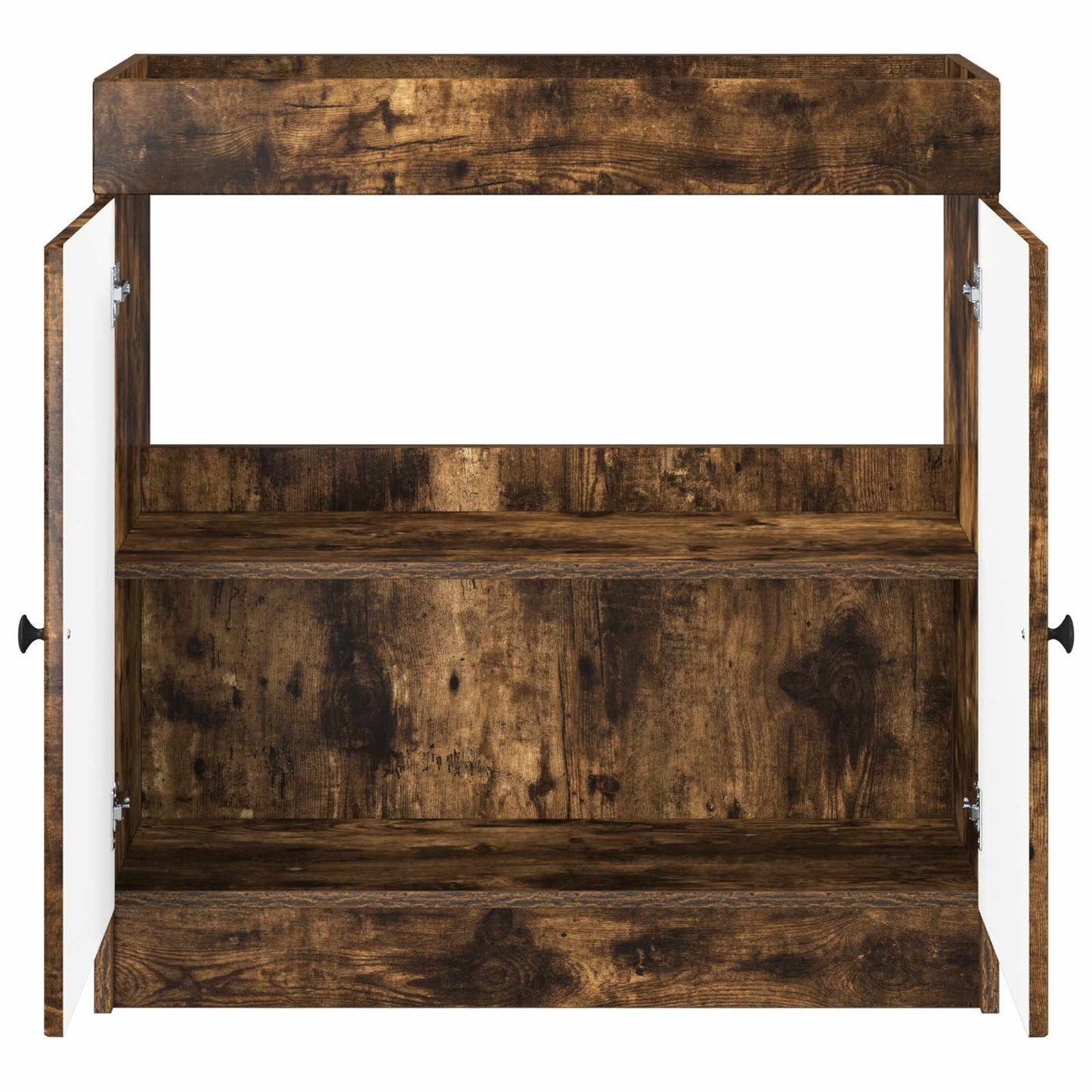 Bathroom under Sink Cabinet Smoked Oak 56 x 37.5 x 81 cm