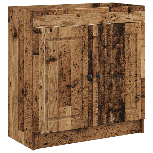 Bathroom under Sink Cabinet Old Wood 56 x 37.5 x 81 cm