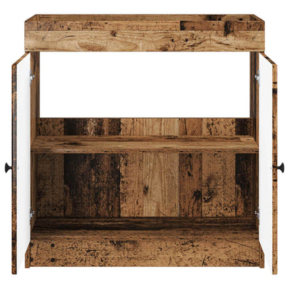 Bathroom under Sink Cabinet Old Wood 56 x 37.5 x 81 cm